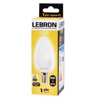 Lebron LED Light Bulb Е14 3000K 700Lm 8W - buy, prices for NOVUS - photo 1