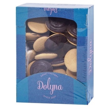 Dolyna Galicia Butter Cookies with Cherry-flavored Jelly in Confectionery Glaze 500g - buy, prices for NOVUS - photo 1