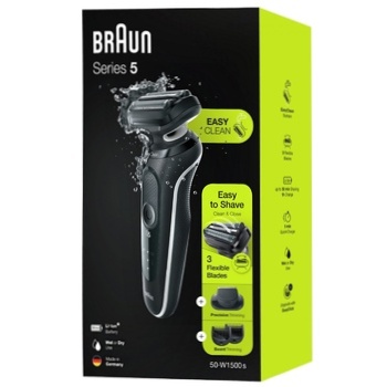 Электробритва Braun Series черная/белая 5 50-W1500s - купить, цены на - фото 1