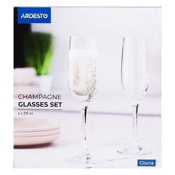 Ardesto Set of Glasses for Champagne 215ml 6pcs - buy, prices for Auchan - photo 3