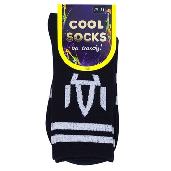 Шкарпетки Cool Socks Патріотичні ІДИ високі чорні розмір 29-31 - купити, ціни на - фото 1