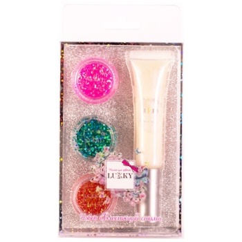 Lukky Holographic Lip Gloss + 3 Jars of Glitter - buy, prices for Vostorg - photo 1