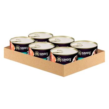 Корм влажный Savory с курицей для щенков всех пород 6шт х 200г - купить, цены на MasterZoo - фото 1