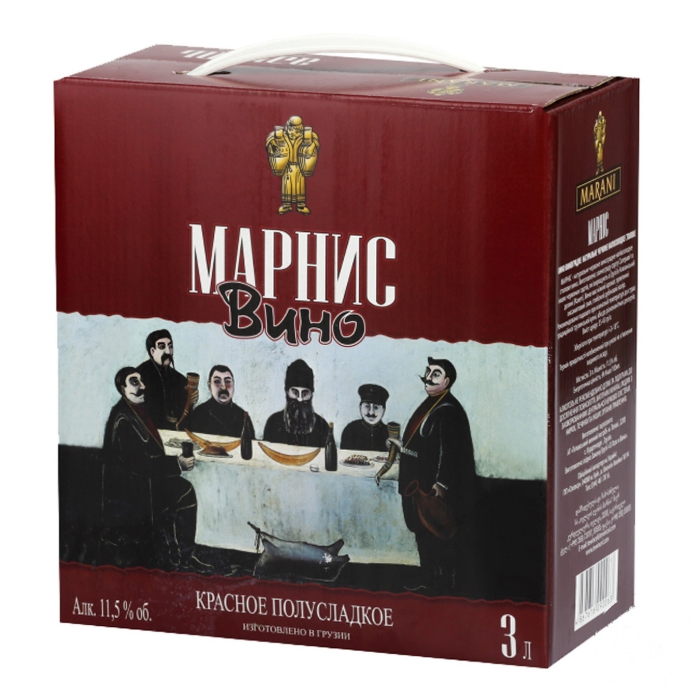 

Вино Marani Marnis красное полусладкое 11,5% 3л