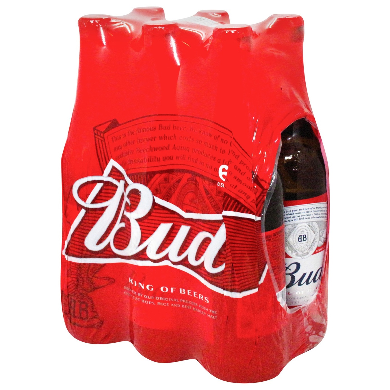 

Пиво Bud светлое 5% 6*0,5л стекло