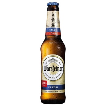 Пиво Warsteiner Fresh светлое безалкогольное 0,33л - купить, цены на МегаМаркет - фото 1