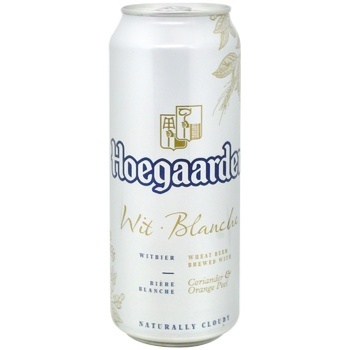 Hoegaarden Wit Blanche Light Unfiltered Beer 4.9% 0.5l - buy, prices for NOVUS - photo 1