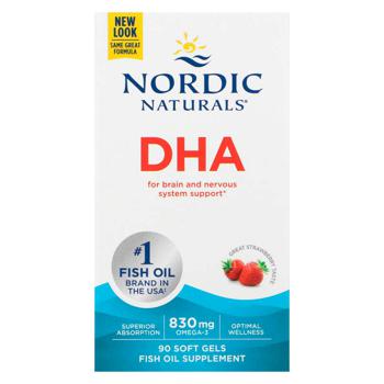 Nordic Naturals DHA Extra Strawberry Flavored Fish Oil 415mg 90 softgels - buy, prices for Biotus - photo 2