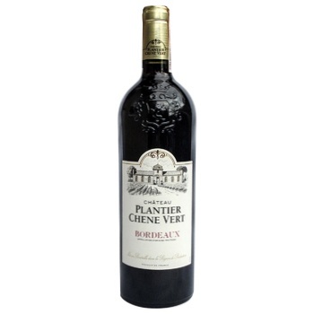 Вино Chateau Plantier Chene Vert Bordeaux красное сухое 13,5% 0,75л - купить, цены на ULTRAMARKET - фото 1