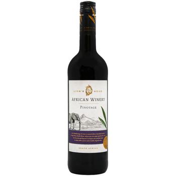 Вино African Winery Pinotage червоне сухе 13,5% 0,75л - купити, ціни на Восторг - фото 1