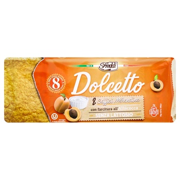 Бісквіти Freddi Dolcetto з абрикосовою начинкою 200г - купити, ціни на КОСМОС - фото 1