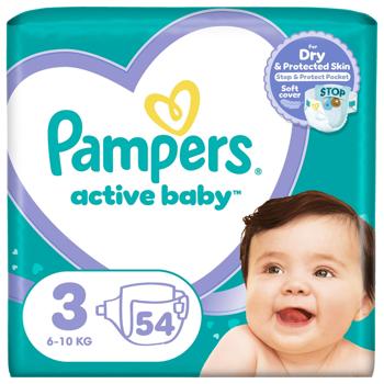 Pampers Active Baby Midi Diapers 3 6-10kg 54pcs - buy, prices for Supermarket "Kharkiv" - photo 2