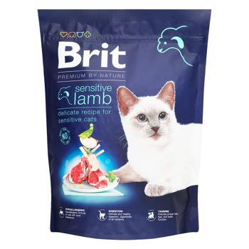 Корм сухий Brit Premium з ягням для котів із чутливим травленням 300г - купити, ціни на MasterZoo - фото 1
