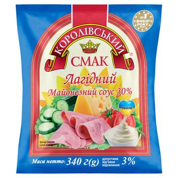 Майонезний соус Королівський смак Лагідний 30% 340г