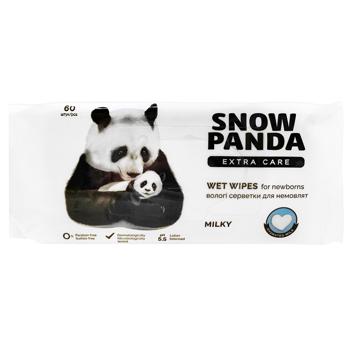 Snizhna Panda Extra Care Milky Wet Napkins 60pcs - buy, prices for - photo 2