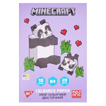 Папір кольоровий двосторонній Yes Minecraft Spring А4 скоба 20 аркушів - купить, цены на NOVUS - фото 1