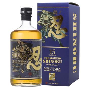 Shinobu Pure Malt Mizunara Whisky 15 y.o. 43% 0.7l - buy, prices for NOVUS - photo 1