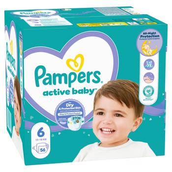 Підгузки Pampers Active Baby Extra Large 6 13-18кг 56шт - купити, ціни на - фото 4