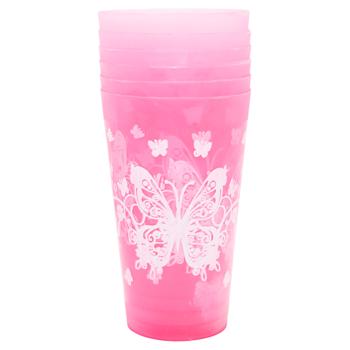Zed Butterfly Plastic Glasses Set 6pcs*350ml - buy, prices for EKO Market - photo 3