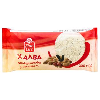 Халва Fine Life подсолнечная с арахисом 200г