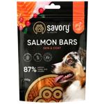 Ласощі для собак Savory Salmon Bars з лососем для шкіри та шерсті 100г