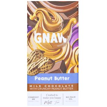 Gnaw Milk Chocolate with Peanut Butter 80g - buy, prices for WINETIME - photo 1
