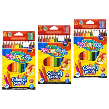 Colorino Jumbo Color Pencils with Sharpener 12 colors - buy, prices for Za Raz - photo 1