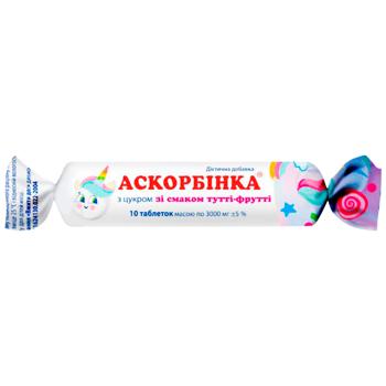 KVZ Askorbinka Dietary Supplement with Sugar and Tutti-Frutti Flavor 10pcs - buy, prices for MasterZoo - photo 1