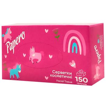 Papero Double-layer White Cosmetic Napkins 150 sheets - buy, prices for Vostorg - photo 1