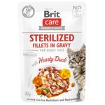 Brit Care Wet Food with Duck for Sterilized Cats 85g