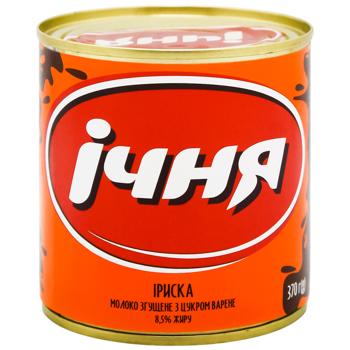 Молоко сгущенное Ичня Ириска вареное с сахаром 8,5% 370г