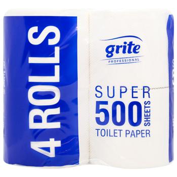 Grite Super Mini  2-ply Toilet Paper 500 sheets 4pcs - buy, prices for ULTRAMARKET - photo 1