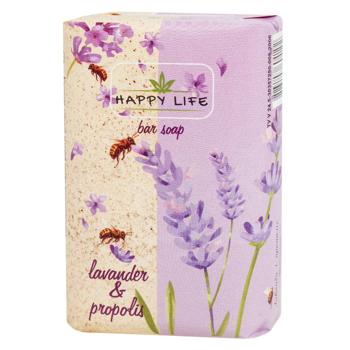 Мило тверде Happy Life Лаванда і прополіс 180г - купити, ціни на КОСМОС - фото 1