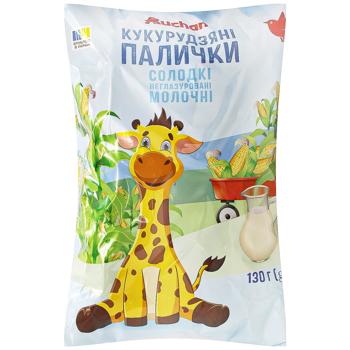 Палички кукурудзяні Auchan молочні 130г