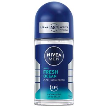 Дезодорант шариковый Nivea Men Fresh Ocean 50мл - купить, цены на ULTRAMARKET - фото 1