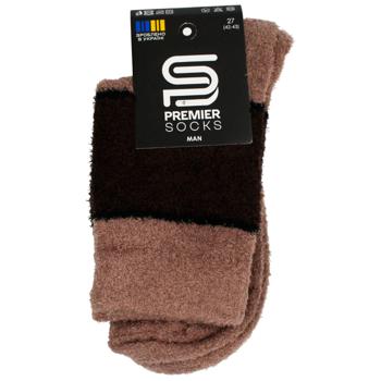 Шкарпетки Premier Socks чоловічі високі з пухнастої пряжі р.25, 27, 29 мокко - купити, ціни на ЕКО Маркет - фото 1