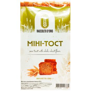 Тости Ракольта Дора 120г цільнозернові - купити, ціни на Восторг - фото 1