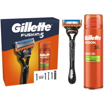 Набор подарочный Gillette Fusion5 + Гель для бритья 200мл - купить, цены на Auchan - фото 2