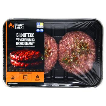 Бифштекс СМК Ready 2Meat Рубленый с пряностями охлажденный 300г - купить, цены на Auchan - фото 3