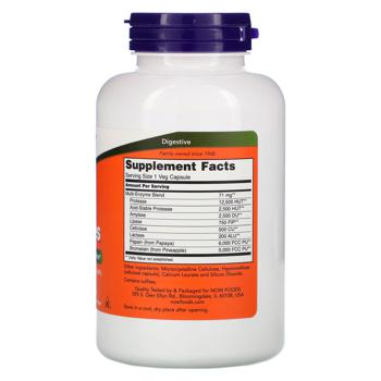 Ензими Now Foods Plant Enzymes 240 капсул - купити, ціни на Біотус - фото 2