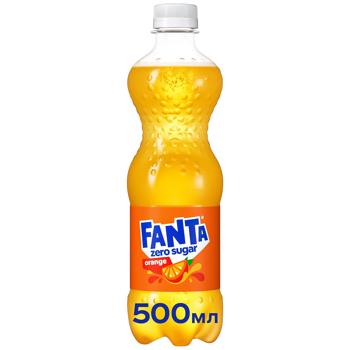 Напій газований Fanta Zero Sugar Апельсин 0,5л - купити, ціни на КОСМОС - фото 1