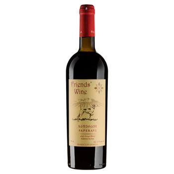 Вино Friends Wine Saperavi красное сухое 12,5% 0,75л - купить, цены на МегаМаркет - фото 1