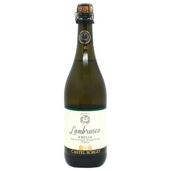 Вино ігристе Castel Borgo Lambrusco Emilia біле напівсолодке 8% 0,75л - купити, ціни на Чудо Маркет - фото 1