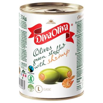 Diva Oliva Olives Stuffed with Shrimps 314ml - buy, prices for ULTRAMARKET - photo 1