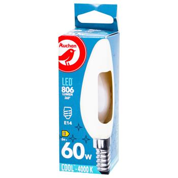 Auchan LED Candle Cold Light Light Bulb E14 60W - buy, prices for Auchan - photo 1