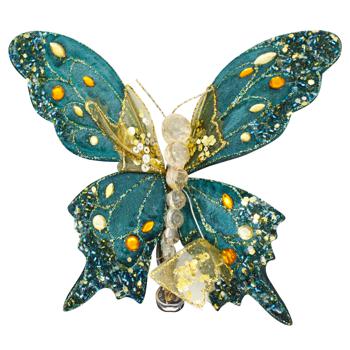 Lefard Butterfly Christmas Decoration 7x9cm - buy, prices for WINETIME - photo 1