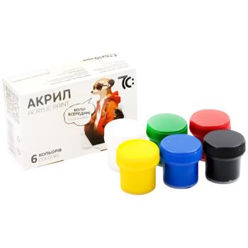 Краски 7С акриловые 6 цветов 10мл