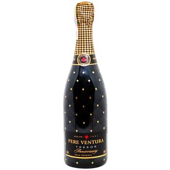 Pere Ventura Tresor Anniversary Gran Reserva White Brut Sparkling Wine 11.5% 0.75l - buy, prices for WINETIME - photo 1
