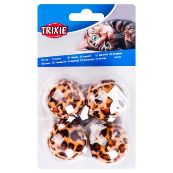 Trixie Leopard Balls with Rattle Toy for Cats 4cm 4pcs - buy, prices for ULTRAMARKET - photo 1