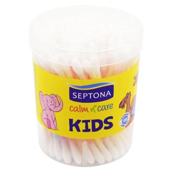 Ватні палочки Septona  в круглому боксі Kids 100 шт - купити, ціни на Grono - фото 1
